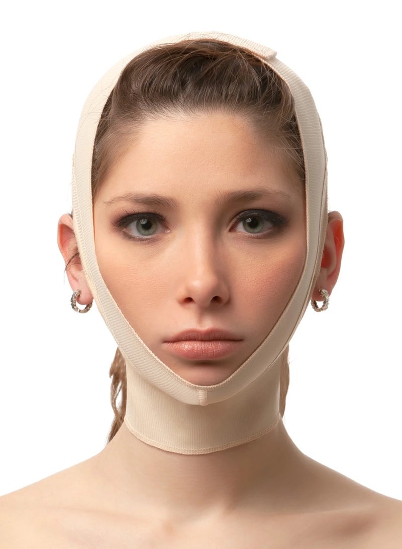 ISAVELA USA Post-Surgery Neck & Chin Compression Garment – Face Slimmer, Jowl Tightening, and Neck Coverage Wrap Bandage (FA02) - Image 2