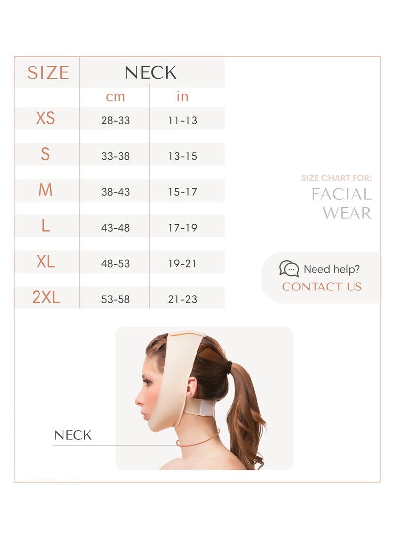 ISAVELA USA Post-Surgery Neck & Chin Compression Garment – Face Slimmer, Jowl Tightening, and Neck Coverage Wrap Bandage (FA02) - Image 4