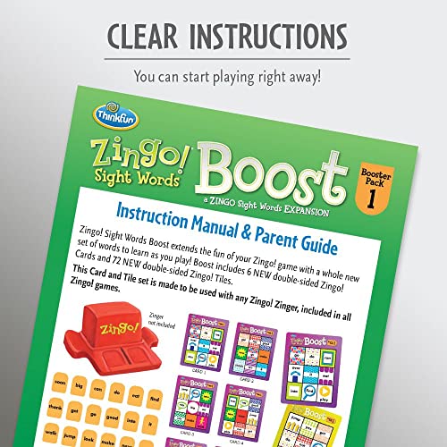 thinkfun Think Fun Zingo! Sight Words Boost - Engaging Brain Game | Expansive Vocabulary Builder | Stimulates Memory & Concentration | for Kids Aged 4 and Up | Expansion Pack (76472) - Image 4