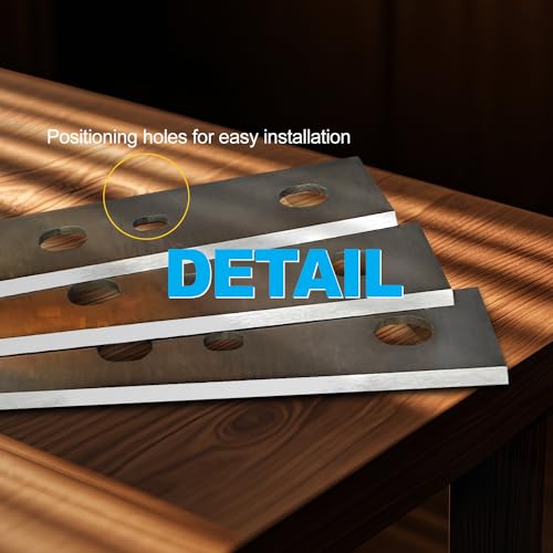 Asieg Tool HSS Planer Blades Knives for DeWalt DW734 7342 Thickness Planers with 12.5 inch Replacement Heat Treated Double edge 1 Set (3 pcs) - Image 3