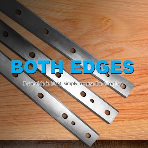 Asieg Tool HSS Planer Blades Knives for DeWalt DW734 7342 Thickness Planers with 12.5 inch Replacement Heat Treated Double edge 1 Set (3 pcs) - Image 4