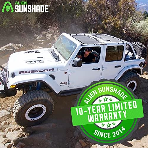 Alien Sunshade Jeep Wrangler JLU (2018-2023) – Front & Rear Mesh Sun Shade for Jeep JL Unlimited - Blocks UV, Wind, Noise - Bikini JLkini Top Cover for Sport, Sport S, Sahara, Rubicon (Black) - Image 3