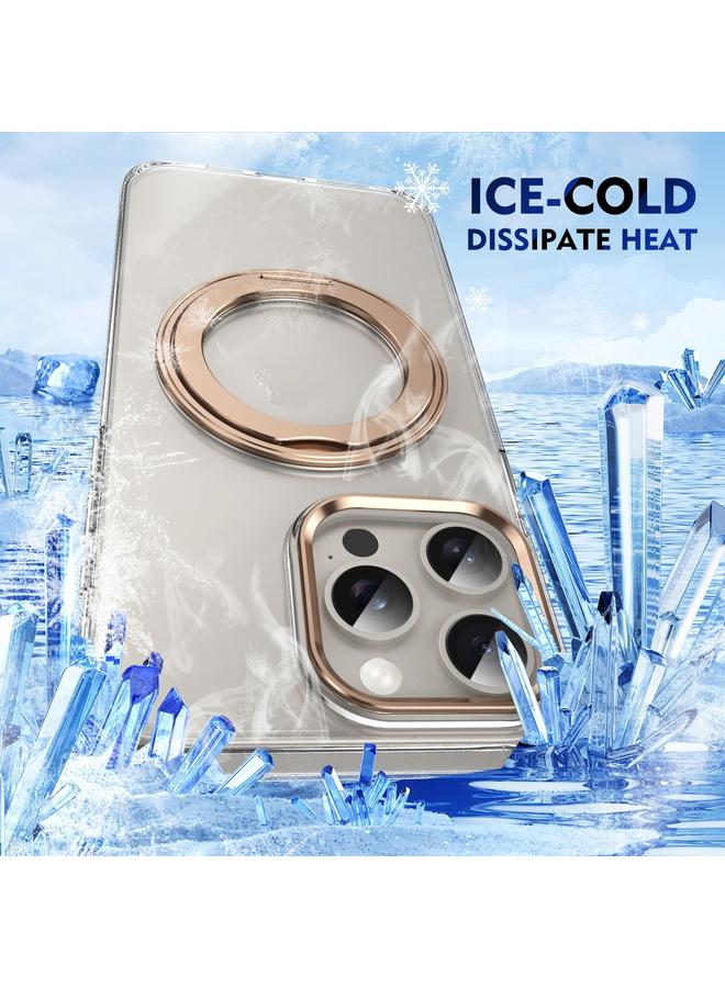 Zaboon Case For iPhone 13 Pro Ice-Cold Rotating Ring Holder PC MagSafe Phone Case - Image 3