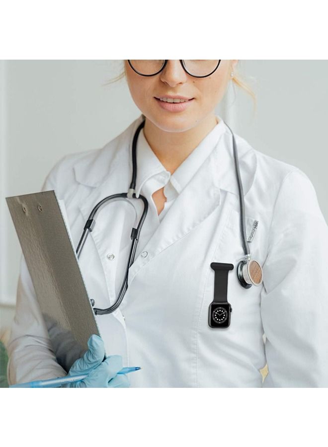 ساعة أبل iWatch سلسلة SE 9 8 7 6 5 4 3 2 1 (38 مم / 40 مم / 41 مم) حزام مخصص للممرضات والقابلات والأطباء والعاملين في الرعاية الصحية والمسعفين والمتنزهين، دبابيس سيليكون ناعمة لساعات iWatch - Image 5