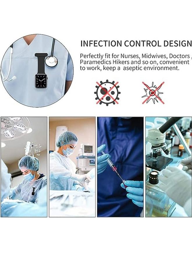 ساعة أبل iWatch سلسلة SE 9 8 7 6 5 4 3 2 1 (38 مم / 40 مم / 41 مم) حزام مخصص للممرضات والقابلات والأطباء والعاملين في الرعاية الصحية والمسعفين والمتنزهين، دبابيس سيليكون ناعمة لساعات iWatch - Image 4