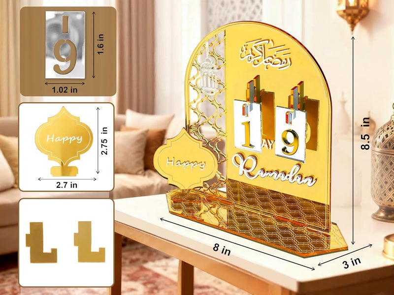 OLEEK Ramadan countdown calendar - Ramadan decorations for home 2026 - Ramdan calendar for kids - ramadan decoration - Ramadan table decor - ramadan calendar countdown - ramadan gifts زينة رمضان كريم - Image 4