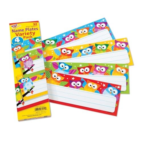 Trend Enterprises TREND Owl-Stars! Desk Toppers Name Plates Variety Pack, 2-7/8" x 9-1/2", 32 Count - Image 2
