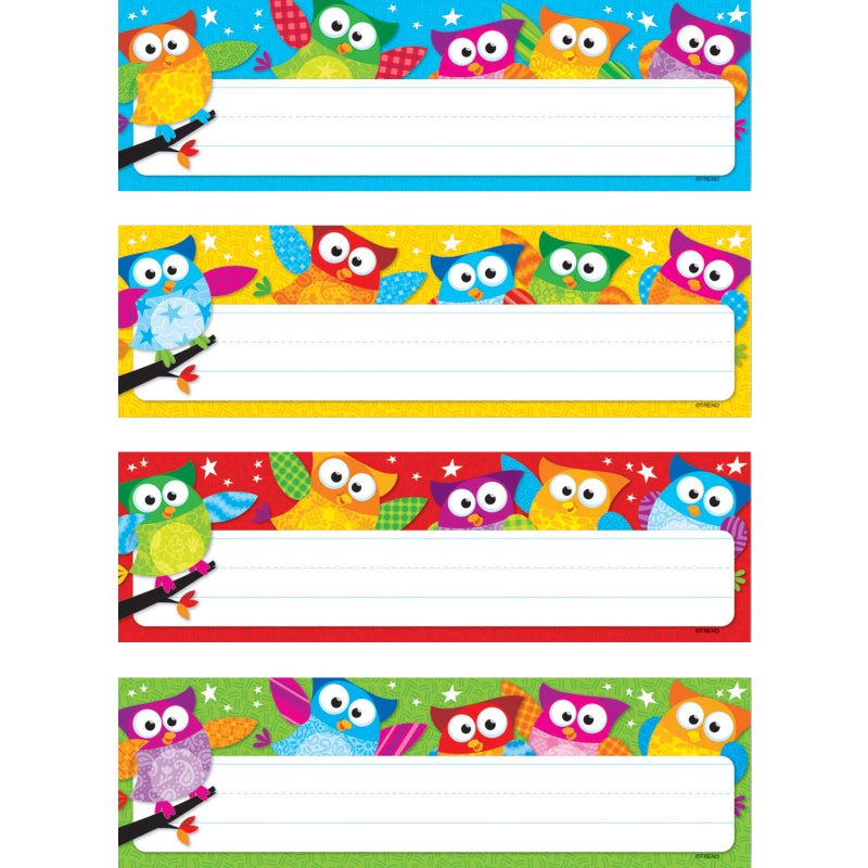Trend Enterprises TREND Owl-Stars! Desk Toppers Name Plates Variety Pack, 2-7/8" x 9-1/2", 32 Count - Image 4