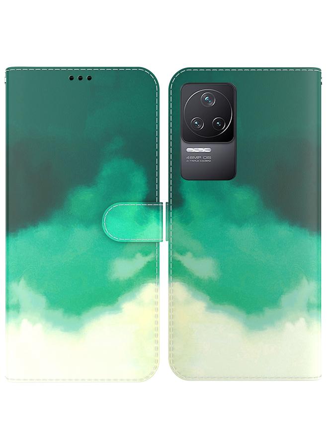 Case For Xiaomi Redmi K40S Watercolor Pattern Horizontal Flip Leather Phone Case