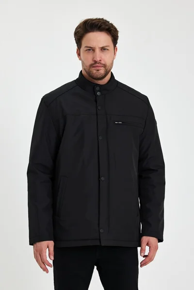 Sivaist Black Thick Fur Lined Classic Windproof and Waterproof Jacket&Coat