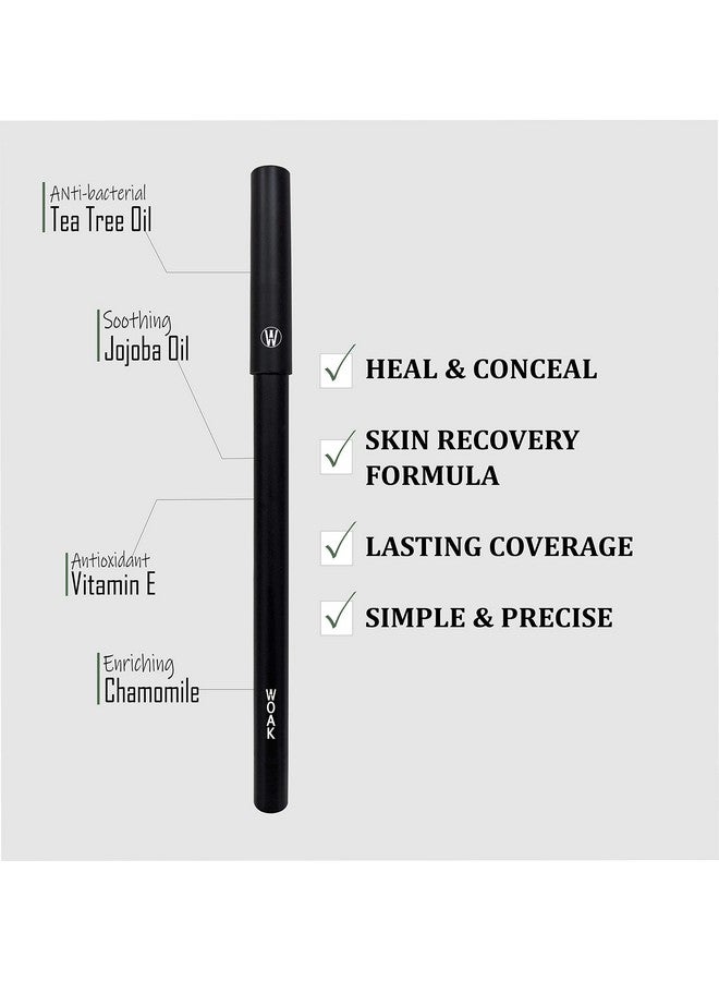 WOAK Stealth Fighter Pen - Concealer for Men - Hybrid Skin Care - Hide and Fight Blemishes (Light) - Image 3