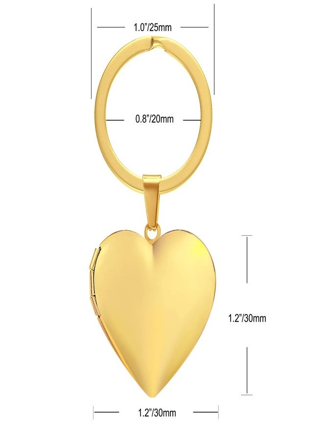 PHOCKSIN Gold Heart Keychain Lockets for Womens Memorial Lockets that Holds Pictures Keychain for Girlfriend Boyfriend on their Birthday - Image 5