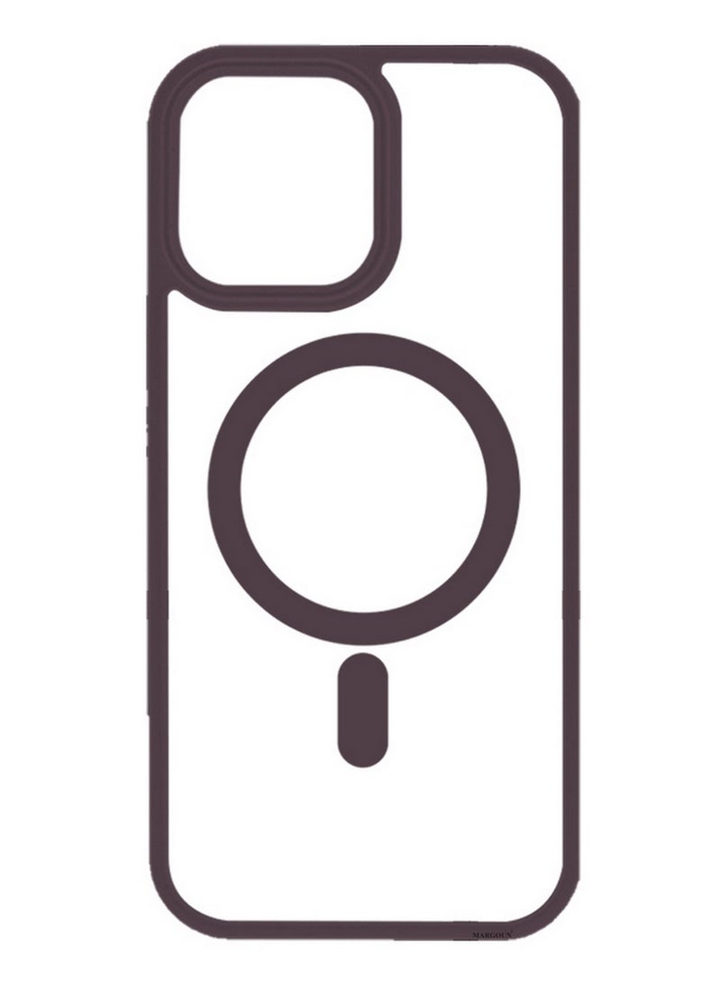 CATANES Magnetic Slim Protective Case for iPhone 15 Pro - with Wireless Charging Support - Marlot - Image 2