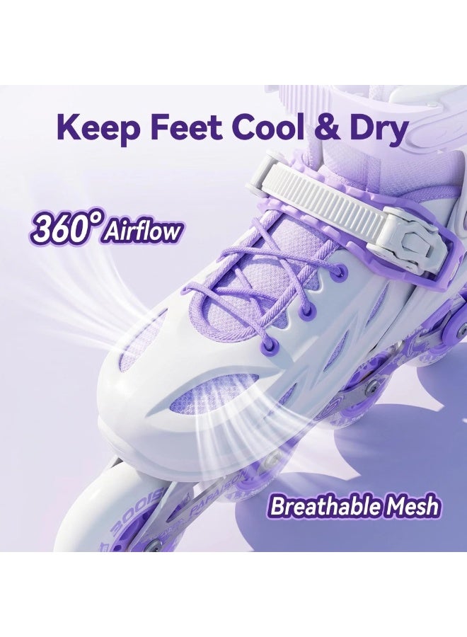PAPAISON Kids Professional Inline Skating Shoes 8 Lighting Wheel Comfort Skate Shoes Children and Adults roller skates - Image 3
