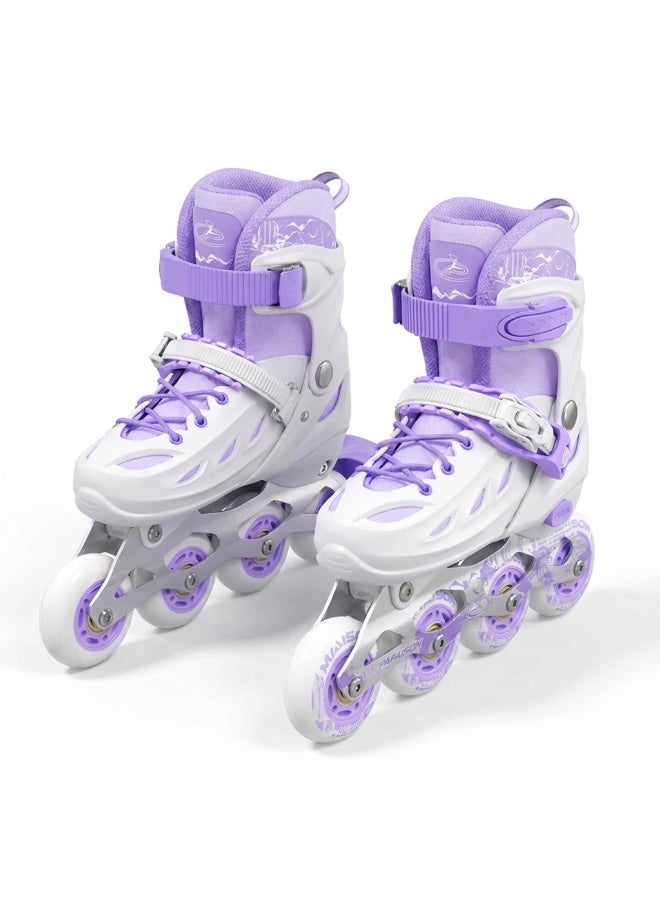 PAPAISON Kids Professional Inline Skating Shoes 8 Lighting Wheel Comfort Skate Shoes Children and Adults roller skates - Image 1