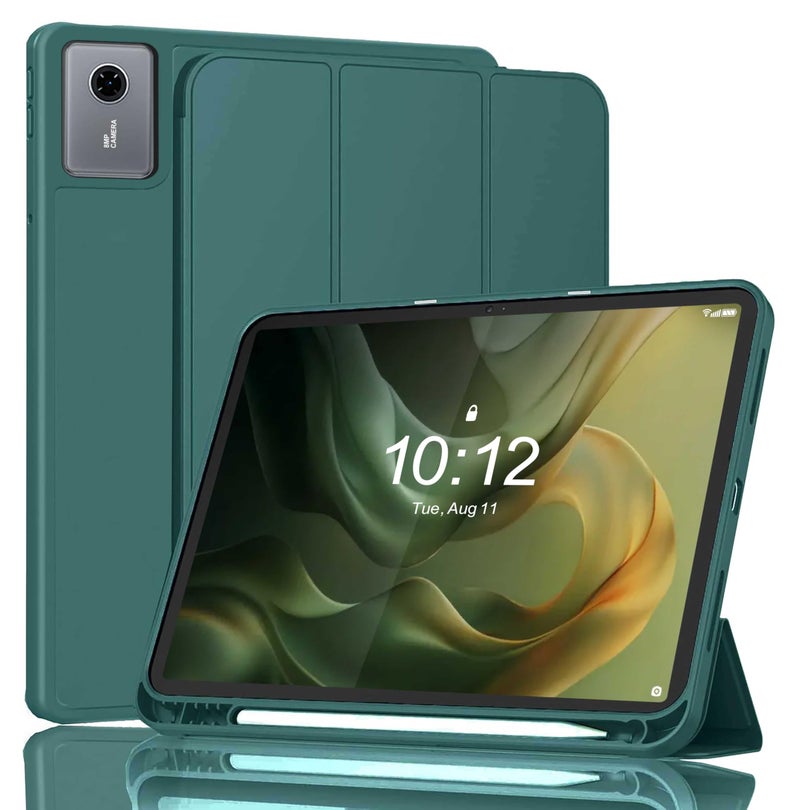 ProElite Cover for Motorola Pad 60 Neo 11 inch 2025 case Cover, Soft Flexible Flip Case Cover for Motorola Pad 60 Neo 11 inch 2025 with Pen Holder [Recoil Series] - Dark Green - Image 1