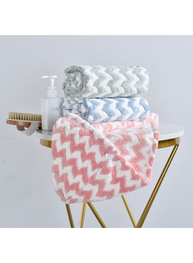 Microfiber Hair Wrapper – Quick Dry Hair Towel for Women & Girls – Hair Drying Cap & Turban Bath Towel – Ultra Absorbent Soft Hair Bathrobe – Fast Drying Microfiber Zig Zag Hair Wrap for Smooth & Frizz-Free Hair - Image 5