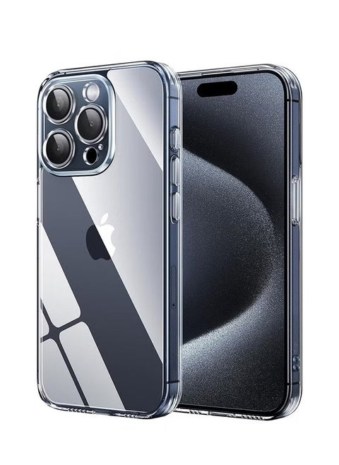 iPhone 15 Pro Case Clear 6.1 Inch Anti-Yellowing Mil-Grade Anti-Drop iPhone 15 Pro Cover Transparent, Slim Crystal iPhone 15 Pro Case, Full Coverage Lens Protection, Shockproof Anti-Scratch Clear
