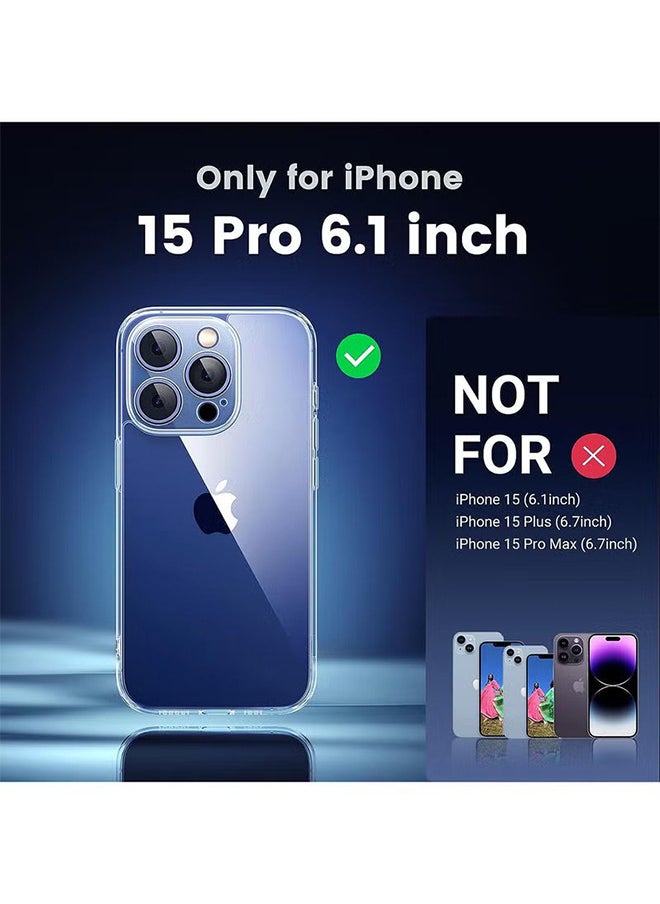 Depend - iPhone 15 Pro Case Clear 6.1 Inch Anti-Yellowing Mil-Grade Anti-Drop iPhone 15 Pro Cover Transparent, Slim Crystal iPhone 15 Pro Case, Full Coverage Lens Protection, Shockproof Anti-Scratch Clear - Image 1