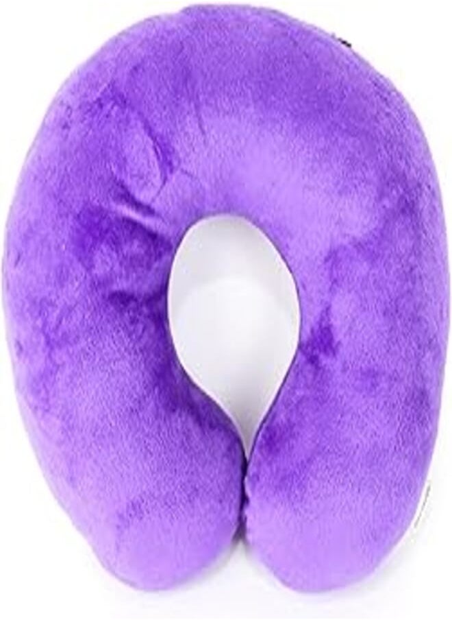 Generic - Generic Comfy Neck Support Soft Fiber Travel Neck Pillow U-Shape For Car, Travel, Office,Airplane and Gifts - Purple - Image 1