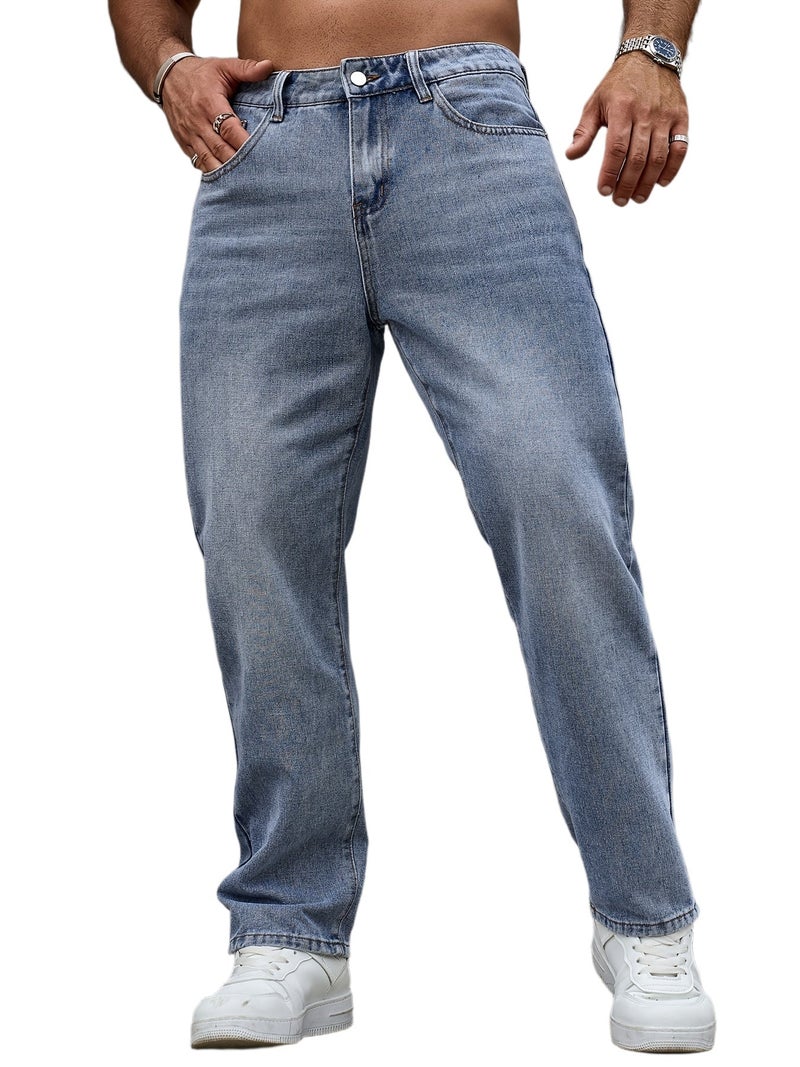 Daily Wear - Men's Regular Non-Stretch Casual Denim Pants - Image 1