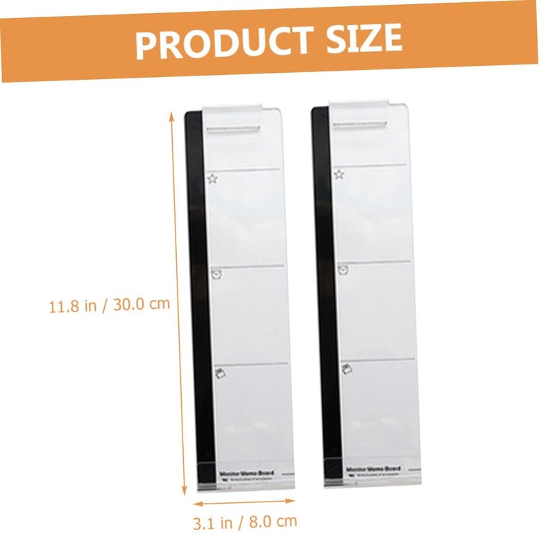 Clear Adhesive Memo Board For Computer Monitor Side Panel Office Desk Organization 2 Pack - Image 3