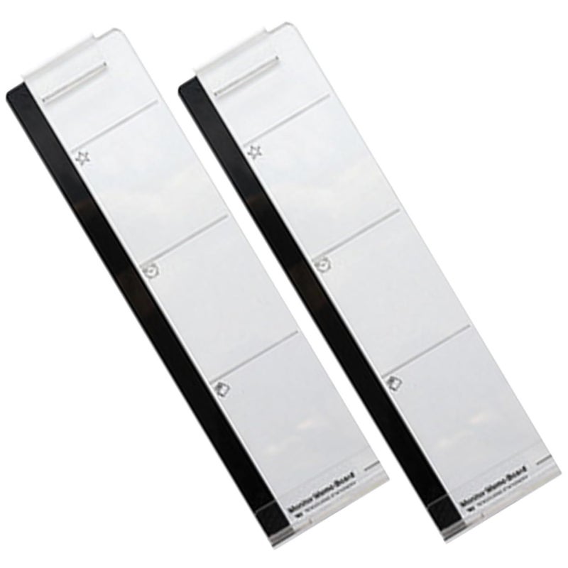 Clear Adhesive Memo Board For Computer Monitor Side Panel Office Desk Organization 2 Pack - Image 2