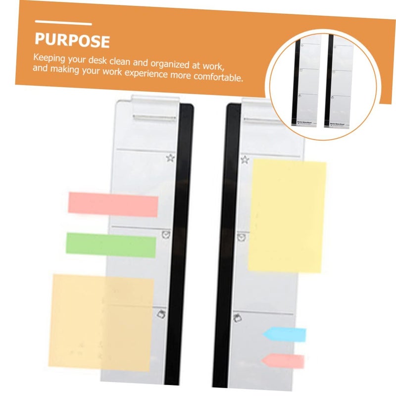 Clear Adhesive Memo Board For Computer Monitor Side Panel Office Desk Organization 2 Pack - Image 4