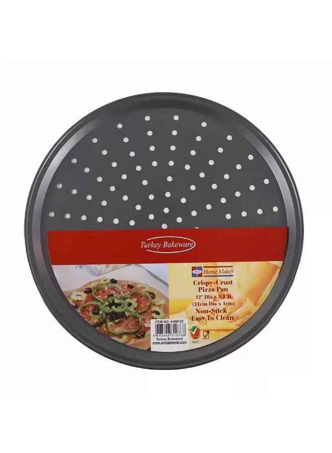 Home Maker AVCI Non-Stick Easy to Clean-Round Shape Crispy Crust Pizza Pan-31cm - Image 1