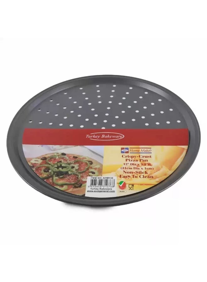 Home Maker AVCI Non-Stick Easy to Clean-Round Shape Crispy Crust Pizza Pan-31cm - Image 2