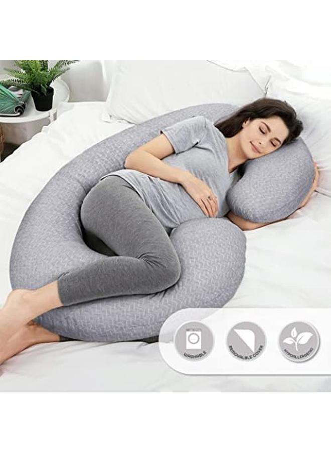 مون وسادة الأمومة من الخيزران باللون الرمادي - Image 3