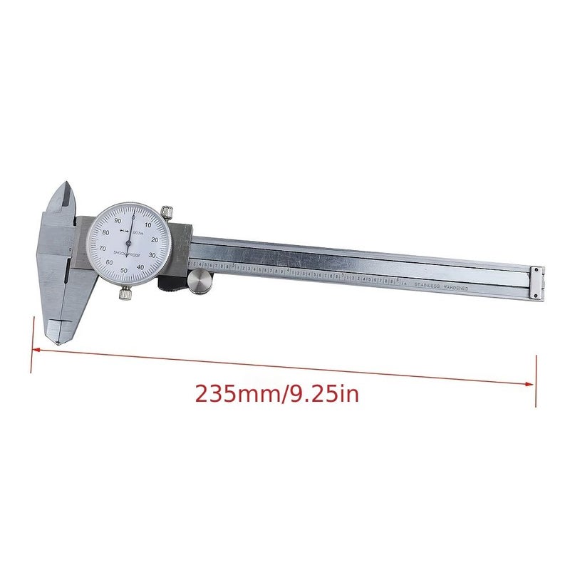 Precision Dial Caliper Heavy Duty Carbon Steel Inch Measurement Portable Internal External - Image 2