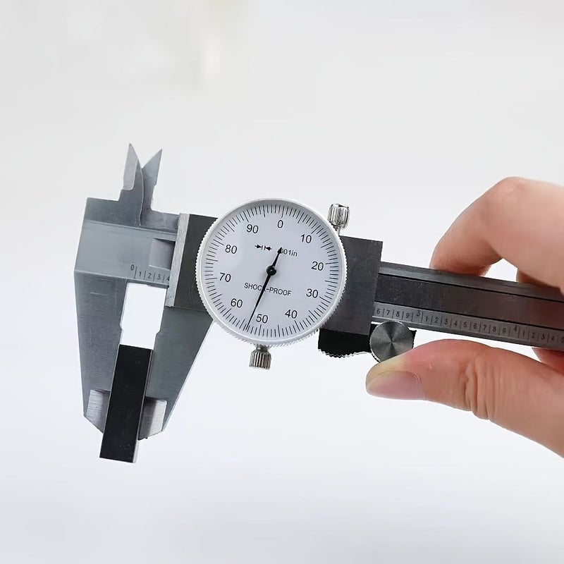 Precision Dial Caliper Heavy Duty Carbon Steel Inch Measurement Portable Internal External - Image 1