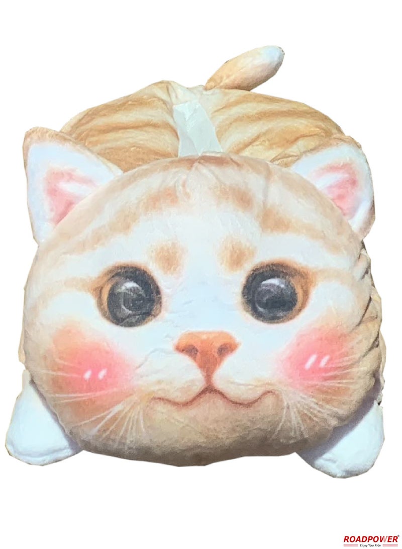 RoadPower Car Tissue Box Cute Cartoon Soft Plush Napkin Tissue Paper Holder Portable Paper Package Case Car Seat Tissue Box Car Styling Accessories - Image 2