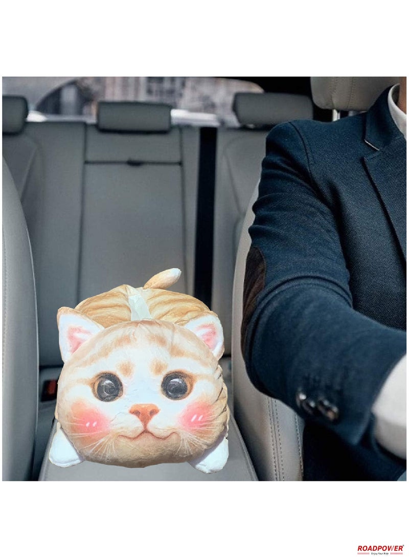 RoadPower Car Tissue Box Cute Cartoon Soft Plush Napkin Tissue Paper Holder Portable Paper Package Case Car Seat Tissue Box Car Styling Accessories - Image 4