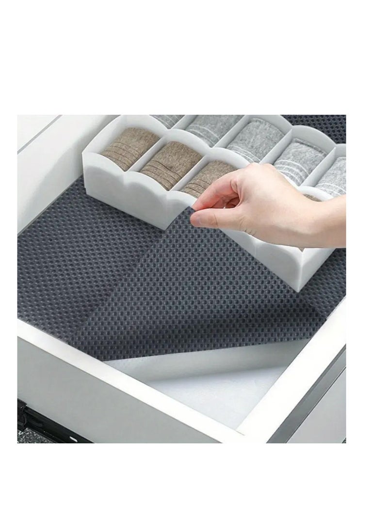 Generic - Non-stick and waterproof mattress for drawers and shelves. Mattresses for the kitchen cabinet are washable and reusable; for the refrigerator, wardrobe, dining rack, desk - - - size 3m x 45cm-Gray -- from Rana store - Image 1