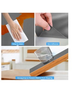 Generic Non-stick and waterproof mattress for drawers and shelves. Mattresses for the kitchen cabinet are washable and reusable; for the refrigerator, wardrobe, dining rack, desk - - - size 3m x 45cm-Gray -- from Rana store  - Image 2