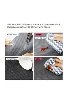 Generic Non-stick and waterproof mattress for drawers and shelves. Mattresses for the kitchen cabinet are washable and reusable; for the refrigerator, wardrobe, dining rack, desk - - - size 3m x 45cm-Gray -- from Rana store  - Image 5