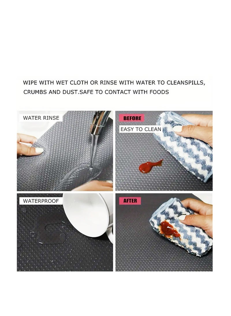 Generic - Non-stick and waterproof mattress for drawers and shelves. Mattresses for the kitchen cabinet are washable and reusable; for the refrigerator, wardrobe, dining rack, desk - - - size 3m x 45cm-Gray -- from Rana store - Image 1