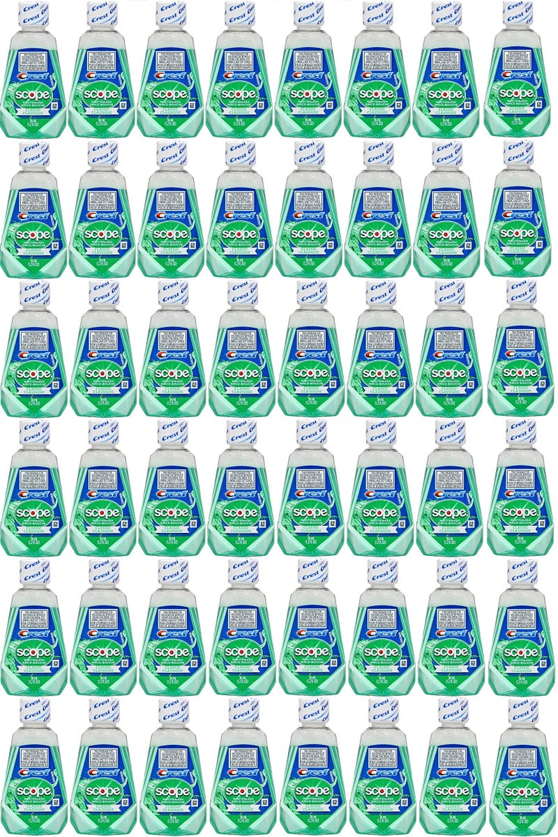 Scope Travel Size Mouthwash Classic Original Mint 1.2 Oz 48 Pack