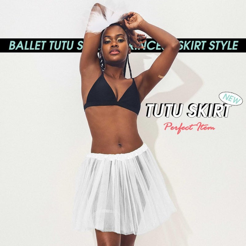 REETAN Christmas Tulle Tutu Skirt Ballet Layered Dance Skirt for Women - Image 3