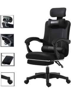 MAAS Adjustable chair with armrest and head support pillow, office chair with adjustable armrests, 360 degree rotatable chair seat, 50X60X120 cm  - Image 5