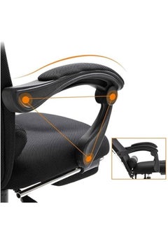 MAAS Adjustable chair with armrest and head support pillow, office chair with adjustable armrests, 360 degree rotatable chair seat, 50X60X120 cm  - Image 4