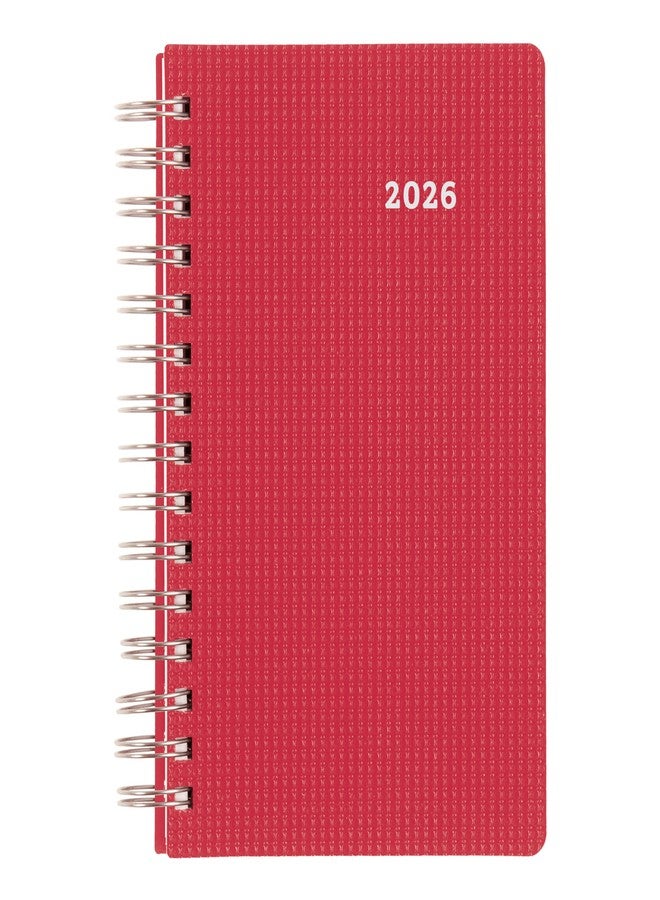 براونلاين مخطط براونلاين® 2026 ديرافليكس اليومي/الشهري، دفتر مواعيد، 12 شهرًا، من يناير إلى ديسمبر، تجليد حلزوني مزدوج، 8 بوصة × 5 بوصة، توت العليق (CB634V.RAS-26) - Image 1