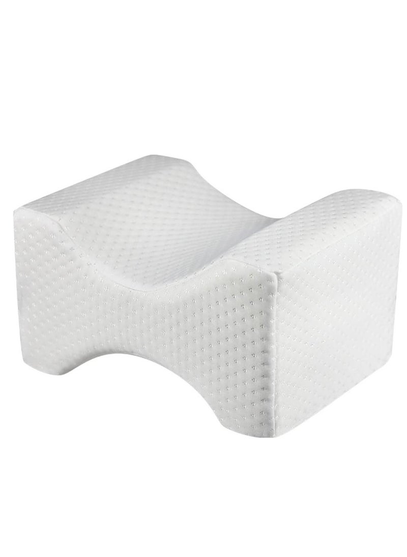 TYCOM Memory Foam Knee Pillow for Side Sleepers - Orthopedic Knee & Leg Cooling Pillow, Adaptive Bed Assistance Product, Leg Pillow for Sleeping Lower Back & Hip Pain (White)  - Image 1