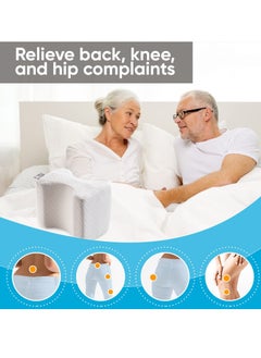 TYCOM Tycom Memory Foam Knee Pillow for Side Sleepers - Orthopedic Knee & Leg Cooling Pillow, Adaptive Bed Assistance Product, Leg Pillow for Sleeping Lower Back & Hip Pain (White)  - Image 4
