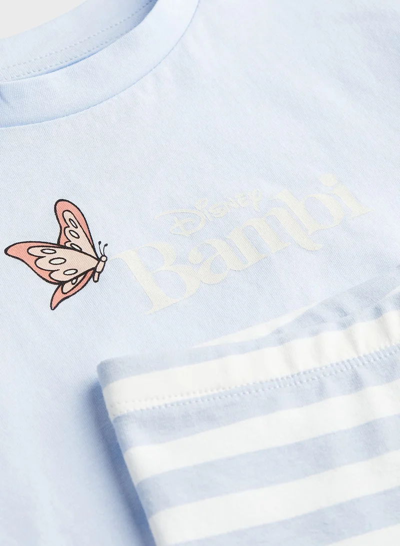 H&M Kids Printed T-Shirt & Shorts Set
