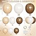 MEBAY Boho Brown Balloon Garland Arch Kit 166Pcs Coffee Brown Nude White Balloons for Neutral Bear Bridal Baby Shower Birthday Party Decorations - Image 4