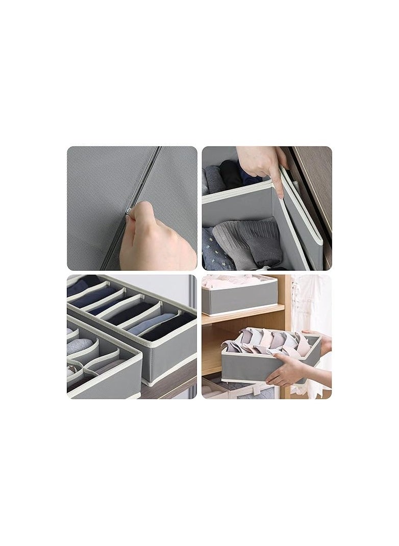 SITAKE 8 set foldable closet underwear organizer, storage boxes under bed organizer for underwear, bras, socks, ties, belts, tank tops  - Image 3