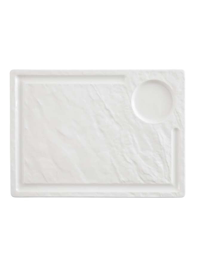 Fortessa Contexture Rectangular Platter w/ Well 13x9. 